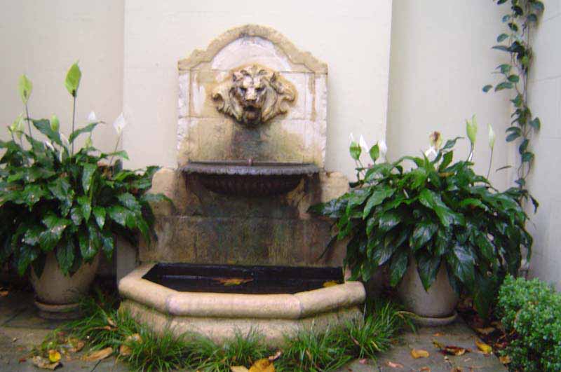 ‘French’ Stone Lions Head Fountain