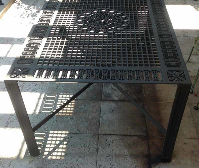 Bronze New York Subway Grate Table